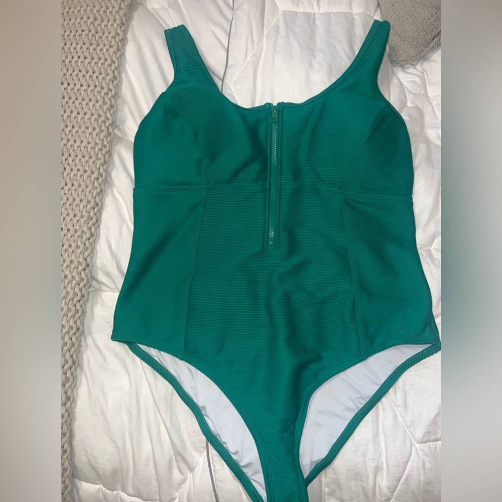 Women's One Piece Swimsuit Tummy Control Bathing Suit Zipper Front